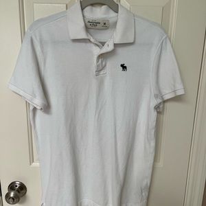 Abercrombie & Fitch Mens White Polo Medium